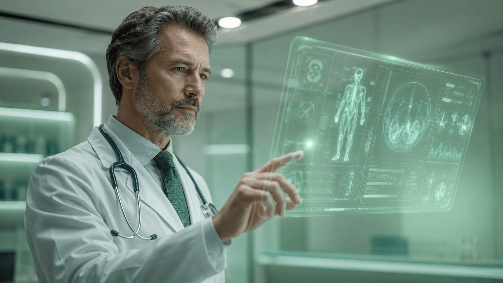 Clinician using Lumen, the AI-powered healthcare assistant